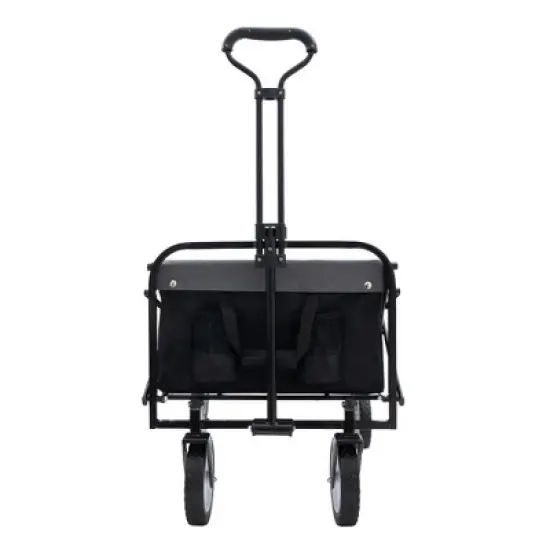 SKRAN Outdoor Sport Foldable All Terrain Pulling Pull-Along Wagons with Strapping System,Weight Capacity 225 LBS for Shopping,Garden,Camping image {7}
