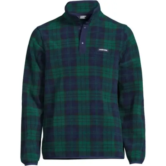 Lands' End Men's Heritage Fleece Snap Neck Pullover Top image {6}