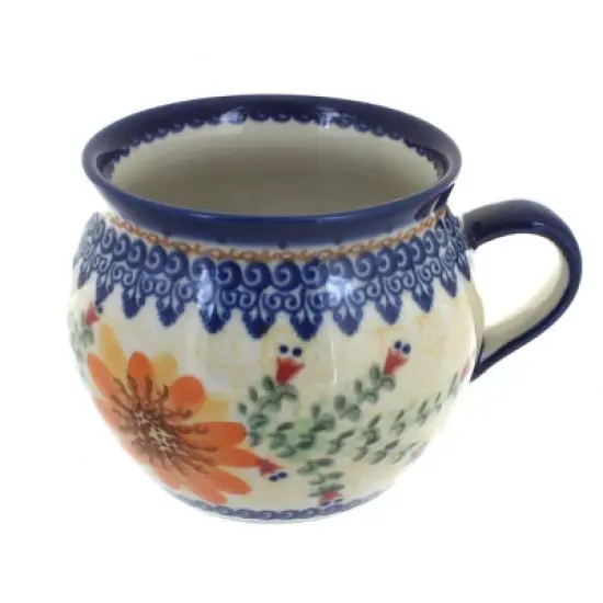 Blue Rose Polish Pottery 56 Vena Bubble Soup Mug image {2}
