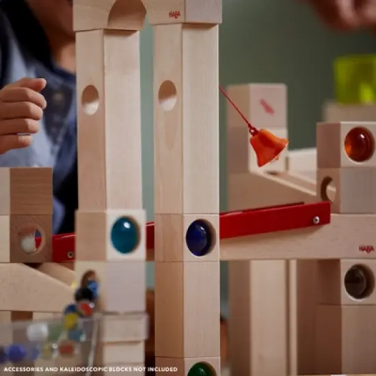 HABA Ball Track Large Basic Set - 42 Piece Wooden Marble Run for Beginner to Expert Architects(Made in Germany) image {4}