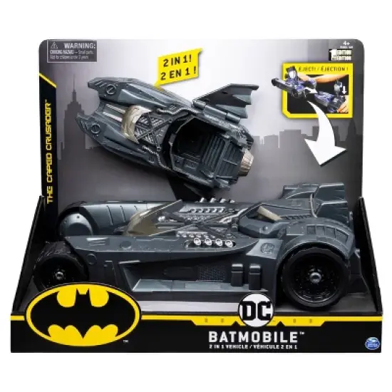 Batman Batmobile and Batboat 2-in-1 Transforming Vehicle image {1}