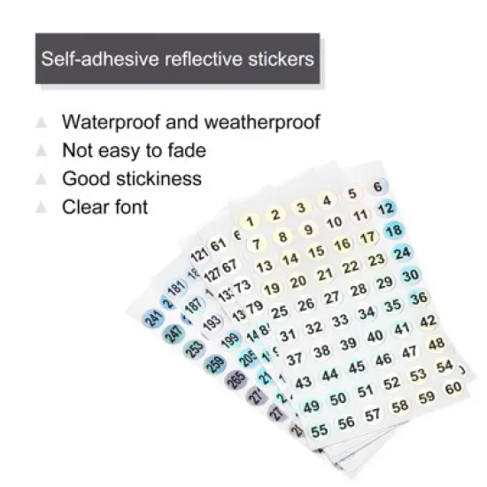 Unique Bargains Office Home Warehouse Sorting Self-Adhesive Number Stickers image {2}