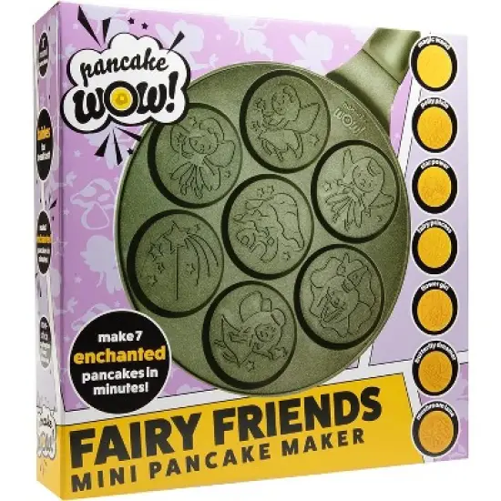 Fairy Friends Mini Pancake Pan - Make 7 Unique Flapjacks - Nonstick Griddle for Breakfast Princess Magic & Quick Easy Cleanup- Adorable and Bite Sized image {4}