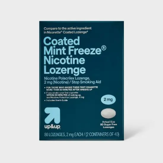 2mg Mini Coated Lozenge Mint - 80ct - up&up&trade; image {3}
