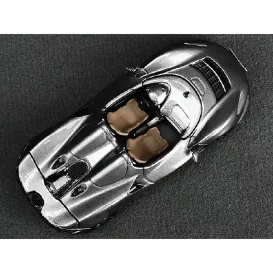 McLaren Elva Convertible Dark Gray Metallic with Extra Wheels 1/64 Diecast Model Car by CM Models image {3}