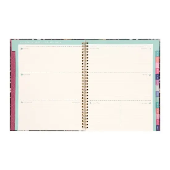 greenroom Planner 2026 Weekly/Monthly 8.5"x10.75" Large Hardcover Midnight Wildflower image {5}