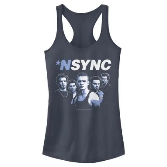 Junior's NSYNC Attitude Pose Racerback Tank Top image {3}