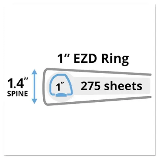 Avery Heavy-Duty Non-View Binder with DuraHinge and One Touch EZD Rings, 3 Rings, 1" Capacity, 11 x 8.5, Black image {1}