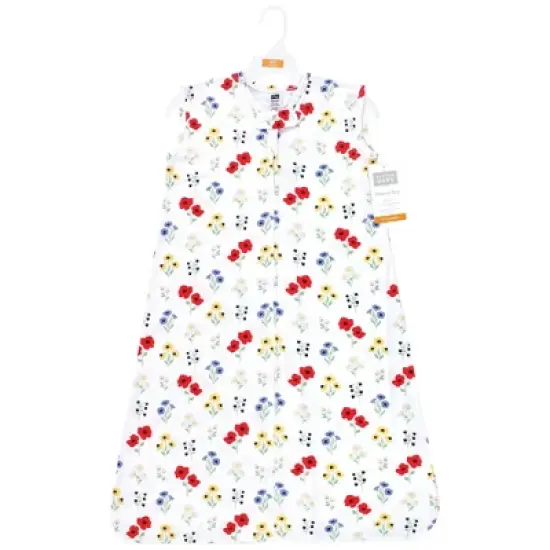 Hudson Baby Infant Girl Cotton Sleeveless Wearable Sleeping Bag, Sack, Blanket, Wildflower image {1}