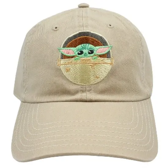 Star Wars The Mandalorian The Child Adjustable OSFM Dad Hat Cap Brown image {1}