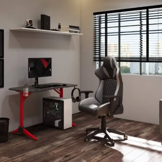 Nightshade Gaming Chair Black and Gray - CorLiving image {1}