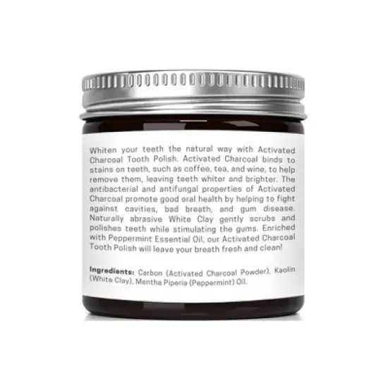 Olivia Care Activated Charcoal Tooth Polish Whitening Powder Original - 2oz image {1}