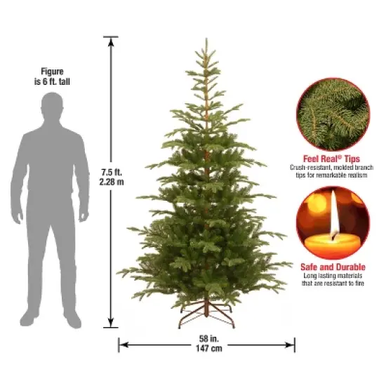 7.5' Unlit Norwegian Spruce Artificial Christmas Tree - National Tree Company image {4}