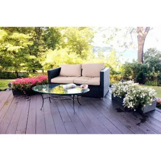 Emsco Trough Planter with Drainage Holes Rectangular Outdoor Planter Boxes image {6}