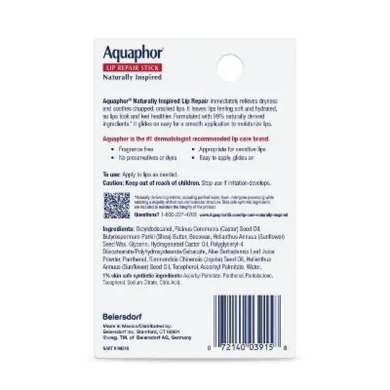 Aquaphor Lip Repair Stick For Immediate Relief - Aloe Vera - 0.17oz image {11}