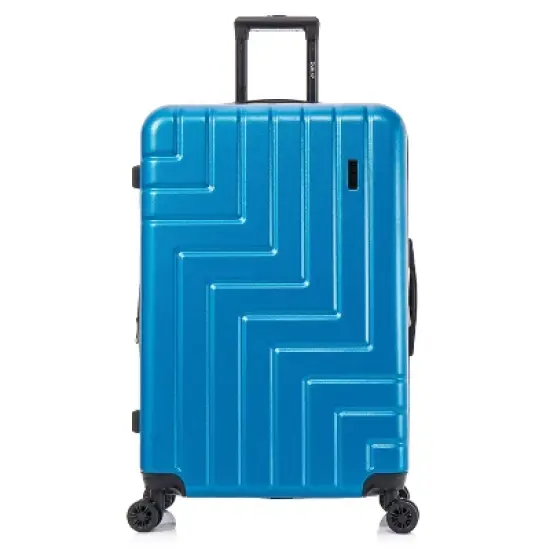 DUKAP Zahav Lightweight Hardside Large Checked Spinner Suitcase - Teal image {1}