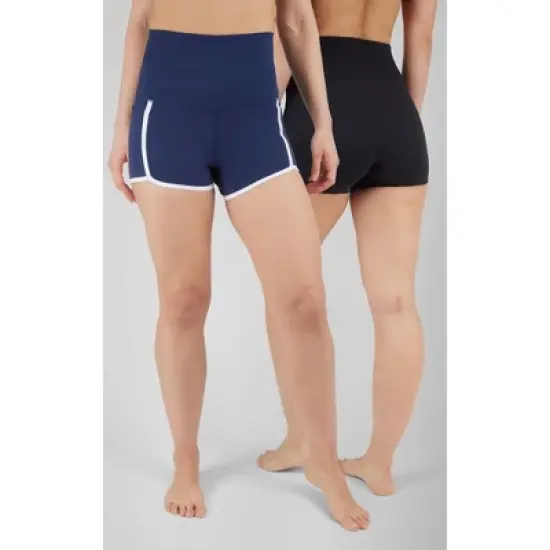 Yogalicious Womens 2 Pk Lux Super High Waist Summer Flair Bike Short image {5}