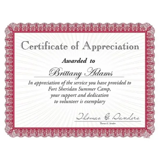 Masterpiece Studios Certificates 8.5" x 11" Red and White 100/Pack (961034S) image {3}