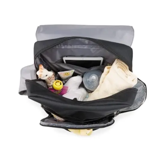 Eddie Bauer Crosstown Cascade Back Pack Diaper Bag - Black/Gray image {6}