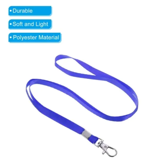 Unique Bargains Polyester Wear-resistant Lightweight ID Card Neck Lanyards with Hooks 20 Pcs image {2}