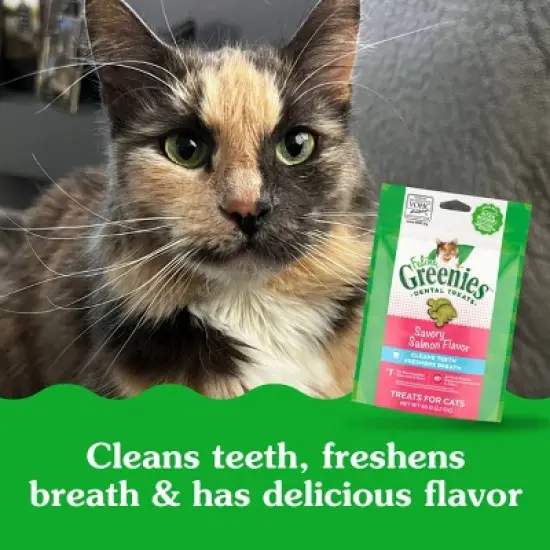 Greenies Savory Salmon Flavor Dental Cat Treats image {8}