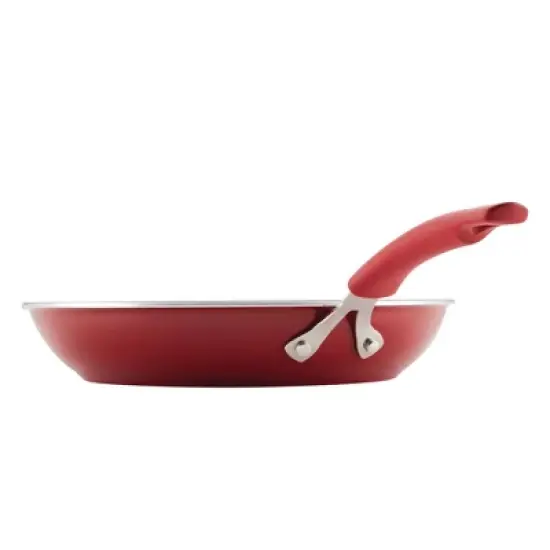 Rachael Ray Cook + Create Aluminum Nonstick Frying Pan 12.5" Red image {8}