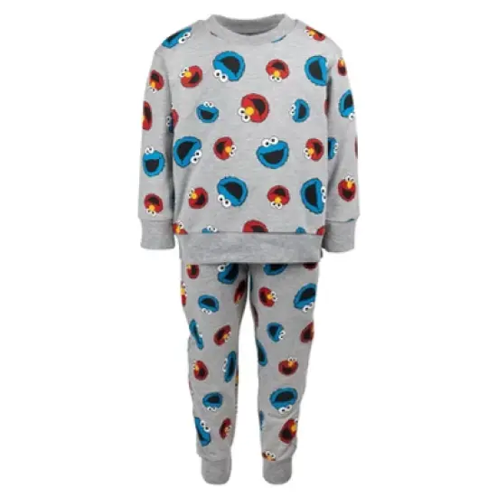Sesame Street Cookie Monster Elmo Baby French Terry Sweatshirt and Pants Set Infant image {4}