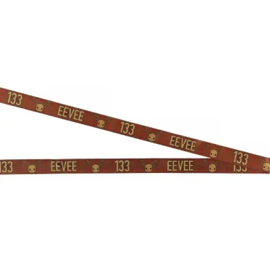 Pokemon 133 Eevee ID Badge Holder Lanyard With Rubber Charm and Break Away Clip image {3}