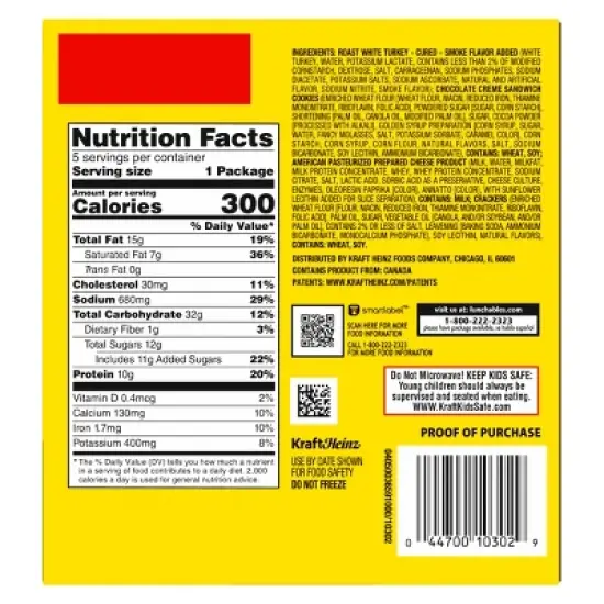 Oscar Mayer Turkey Lunchables 5pk - 16oz image {4}