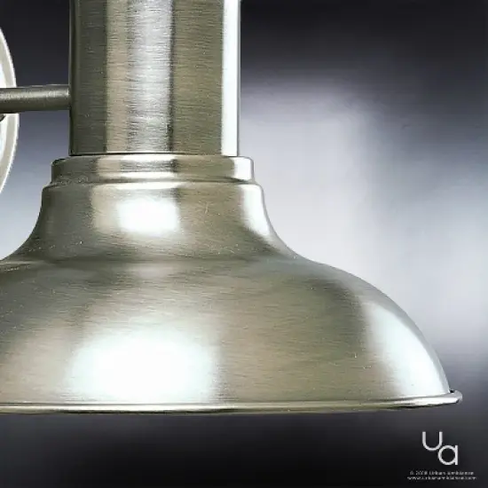 Urban Ambiance Luxury Luxe Industrial Chic Outdoor Wall Light,  10"H x 8.125"W,  Aged Nickel Finish, UHP1022 image {3}