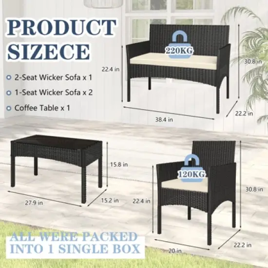 EROMMY Outdoor Seating Group with Cushions image {8}