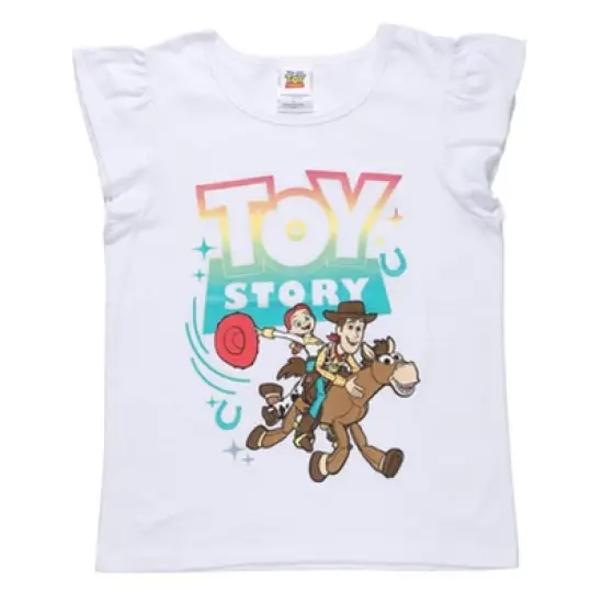 Disney Pixar Toy Story Forky Buzz Lightyear Woody Girls 3 Pack Graphic T-Shirts Little Kid to Big Kid image {1}