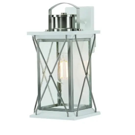 Urban Ambiance Luxury Colonial Outdoor Wall Light,  16"H x 7.5"W,  Stainless Steel Finish, UHP1223 image {8}