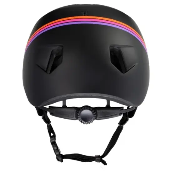 BERN Nino Razor Kids Bike & Skate Helmet &ndash; XS/S &ndash; Matte Black Yellow Sunset &ndash; Flip Visor, Lightweight, Multi-Sport Protection, Adjustable Fit image {4}