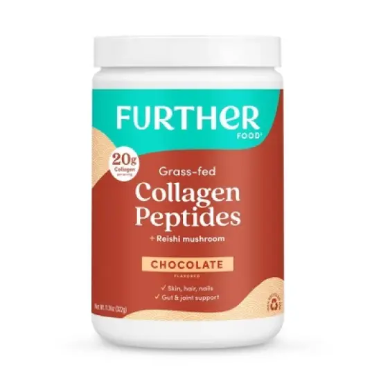 Further Food Collagen Peptides Powder + Reishi Mushroom - Chocolate - 11.36oz image {5}