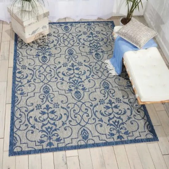 Nourison Garden Party Scroll Indoor/Outdoor Flatweave Area Rug image {1}