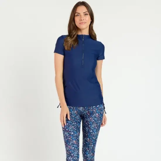 Calypsa Half-Zip Adele Swim Top image {5}