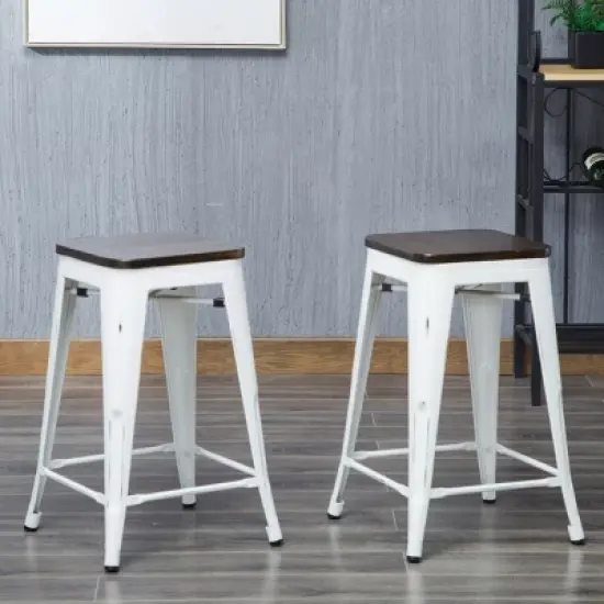 24" Emil Square Counter Height Barstool - Carolina Chair & Table image {1}