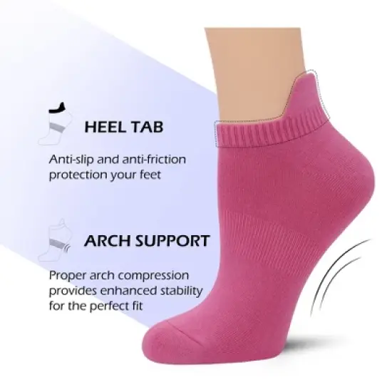 SERISIMPLE Women Viscose Bamboo No Show Sock Low Cut Socks Arch Support Breathable Athletic Sock 5 Pairs image {1}