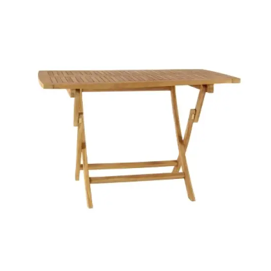 5pc Traditional Teak Wood Patio Dining Set - Brown - Olivia & May image {1}