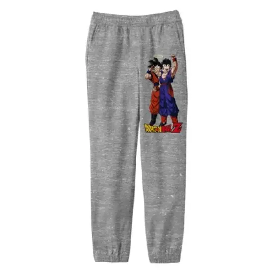 Bioworld Dragon Ball Z Goku and Gohan with Logo Youth Gray Graphic Sweatpants image {5}
