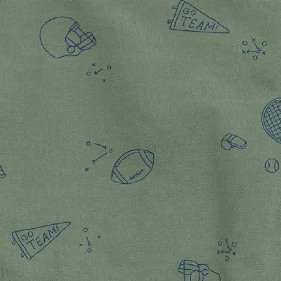 Carter's Just One You&reg; Baby Boys' 4pc "Sports" Top & Bottom Set - Navy Blue/Green image {3}