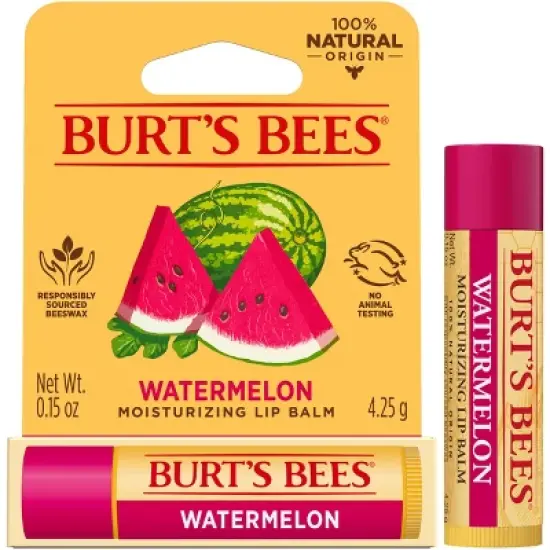 Burt's Bees Moisturizing Lip Balm - Watermelon - 0.15oz image {12}