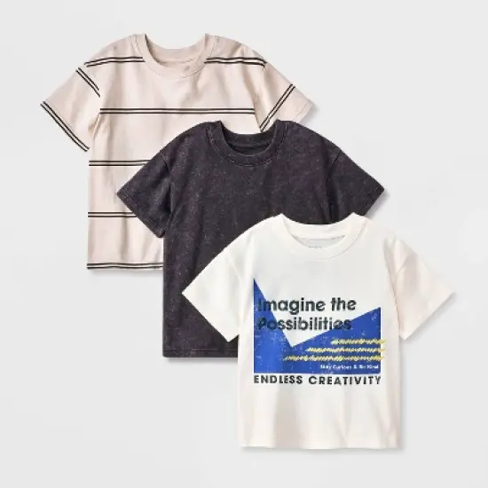 Grayson Mini Toddler Boys' 3pk Short Sleeve T-Shirt image {3}