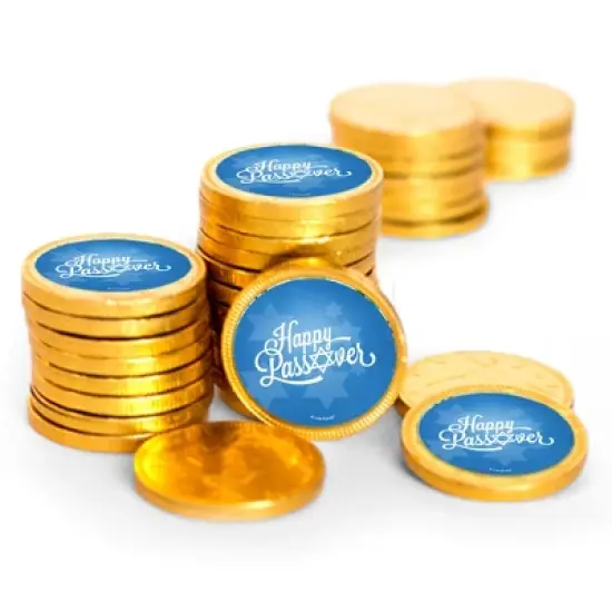 84ct Happy Passover Candy Chocolate Coins Party Favors (84 Pack) - By Just Candy image {2}