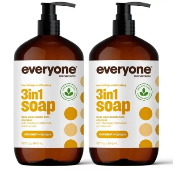 Everyone 3in1 Soap - Coconut + Lemon - 32oz/ 2pk image {6}