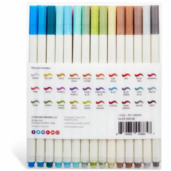 KINGART Metallic Pens 30 Colors image {3}