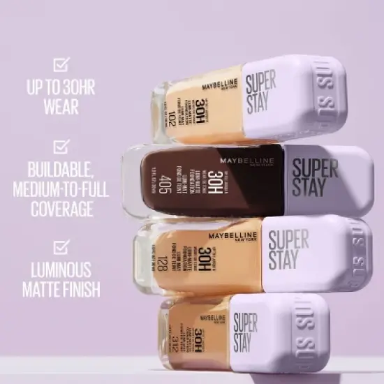 Maybelline Super Stay Up to 30HR Wear Lumi-Matte Liquid Foundation - 1 fl oz image {5}