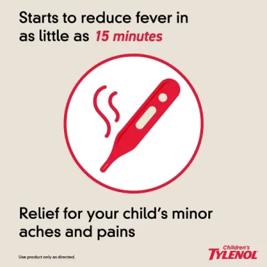 Children's Tylenol Pain + Fever Relief Liquid - Acetaminophen - Bubble Gum - 4 fl oz image {4}