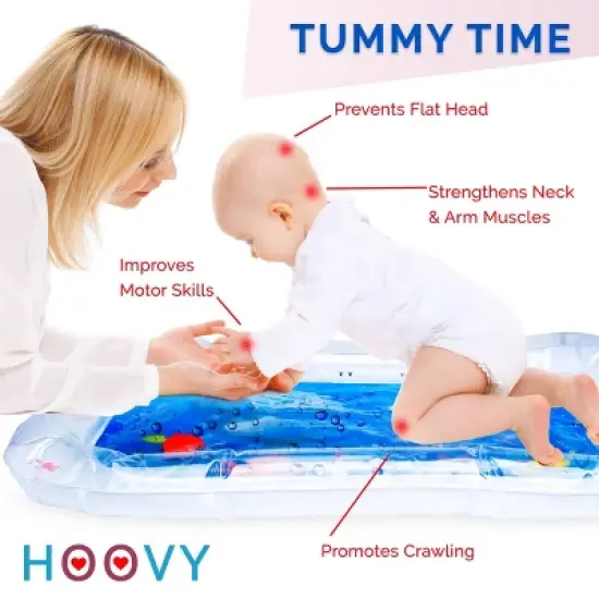 Hoovy Inflatable Tummy Time Water Play Mat image {3}